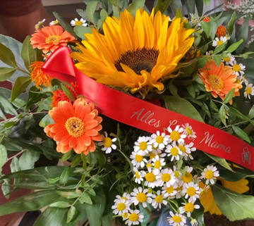 Personalisiertes Geschenkband Floristik Blumenstrauß